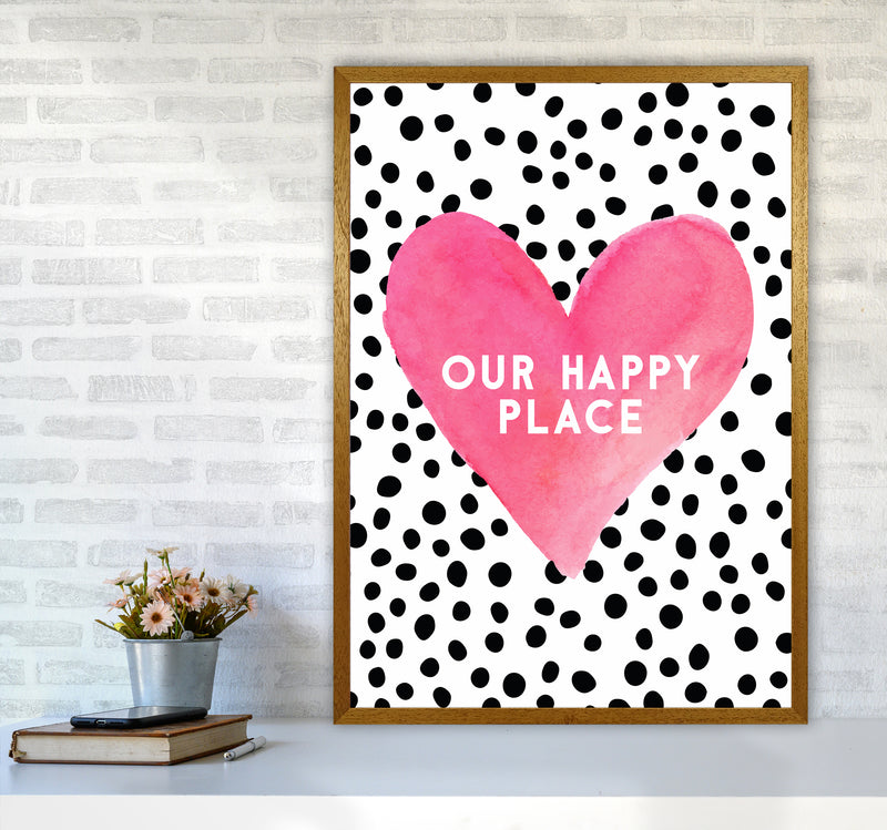 Our Happy Place Quote Art Print by Seven Trees Design A1 Print Only