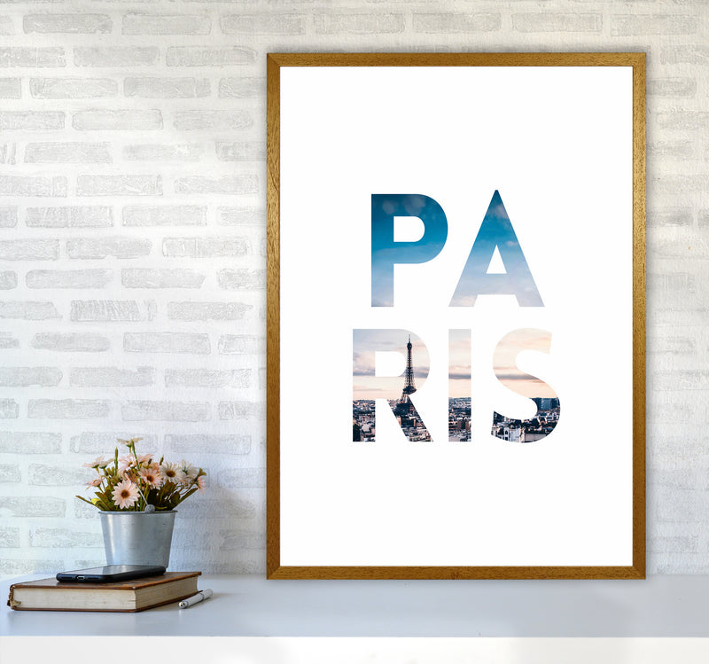 Paris Collage Letters Art Print by Seven Trees Design A1 Print Only