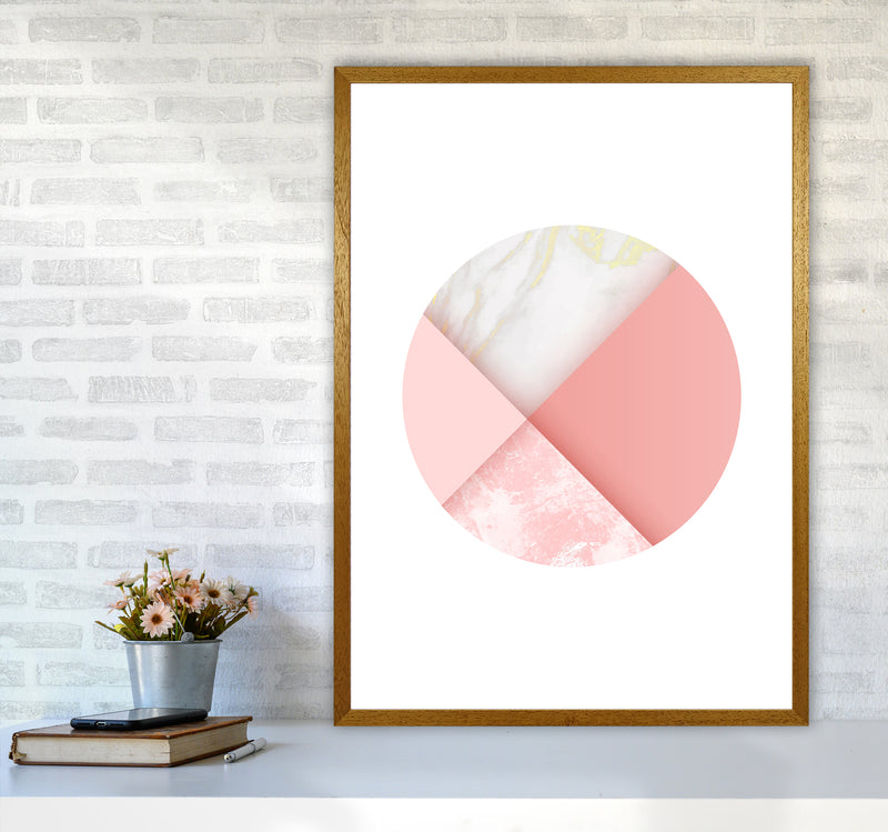 Pink Marble Circle III Abstract Art Print by Seven Trees Design A1 Print Only