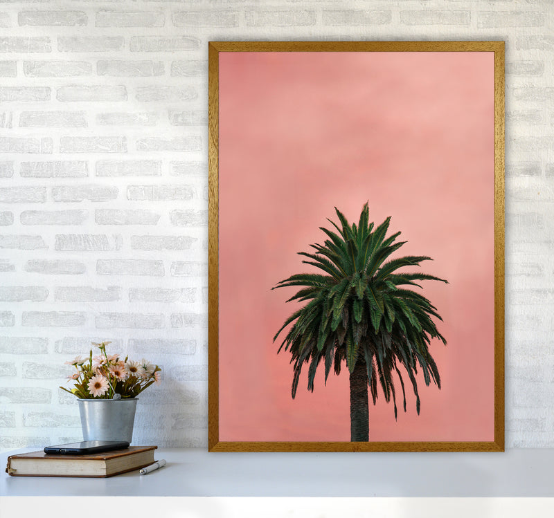 Pink Palm Abstract Art Print by Seven Trees Design A1 Print Only