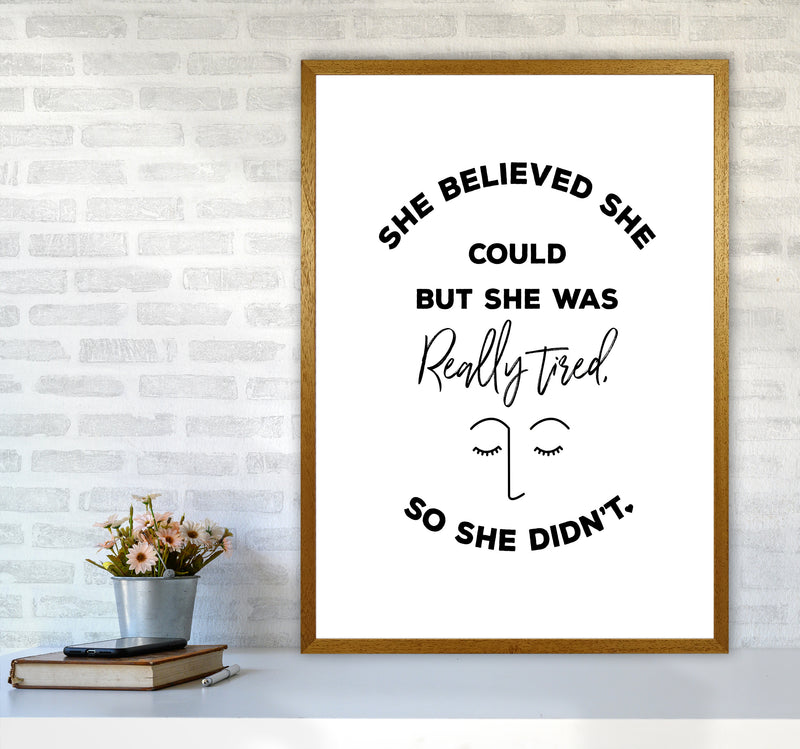 She Belived Quote Art Print by Seven Trees Design