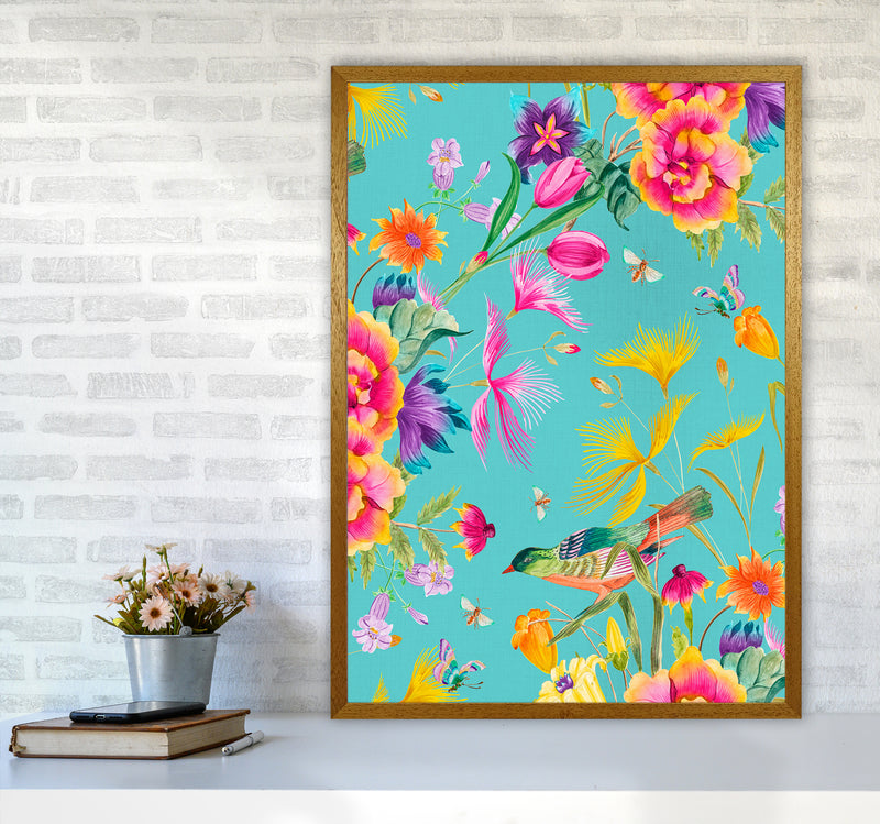 Spring Joy in blue Floral Art Print by Seven Trees Design A1 Print Only