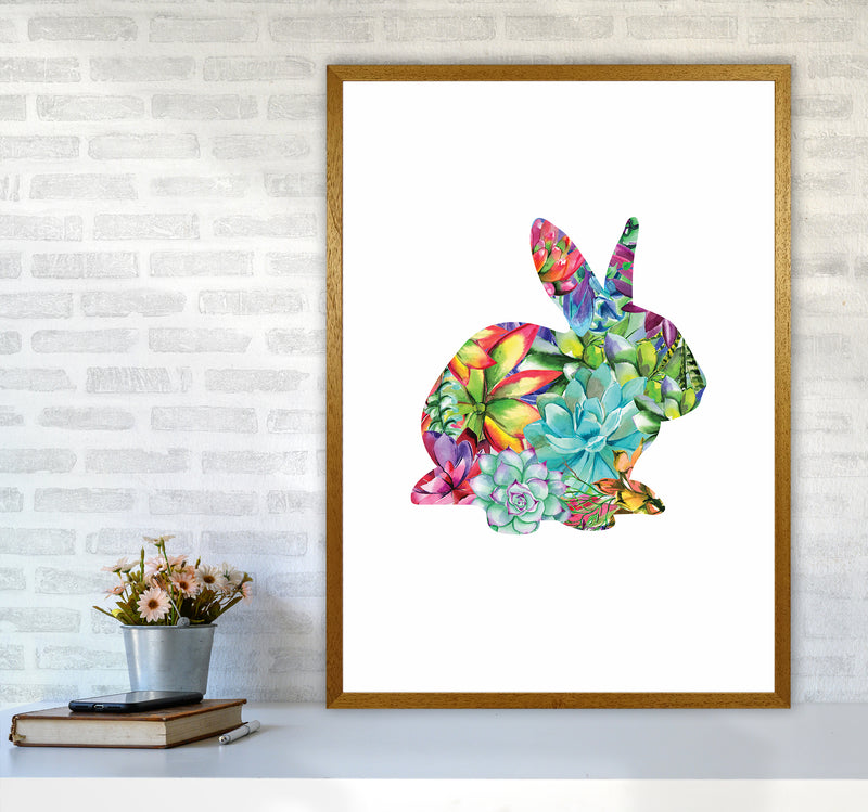 Succulents Bunny Animal Art Print by Seven Trees Design A1 Print Only
