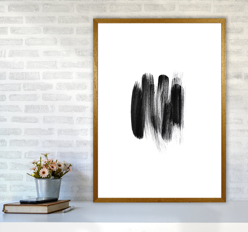 The Black Strokes Abstract Art Print by Seven Trees Design A1 Print Only