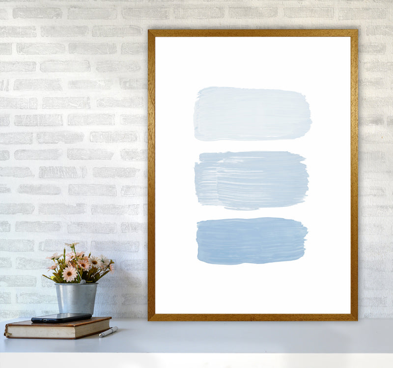 The Blue Strokes Abstract Art Print by Seven Trees Design A1 Print Only