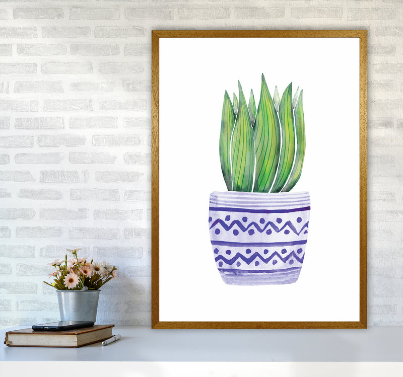 The Blue Succulent Art Print by Seven Trees Design A1 Print Only
