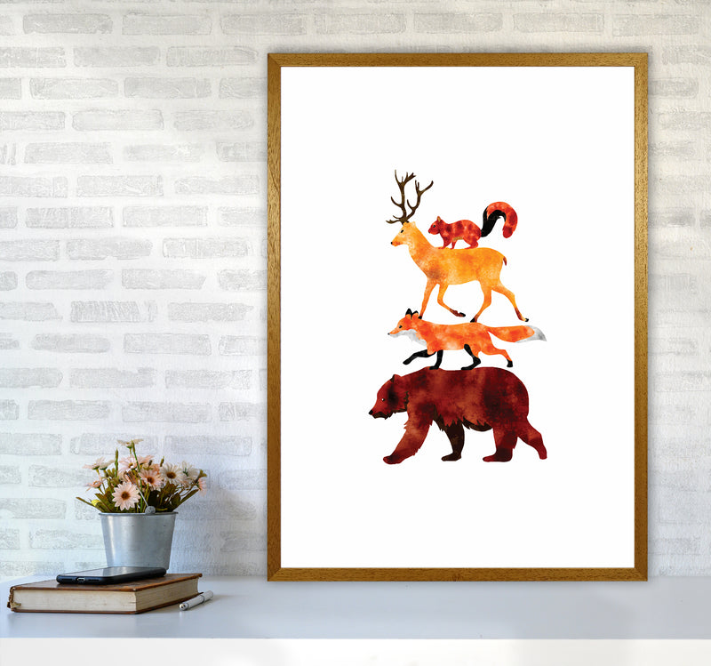 The Forest Friends Childrens Art Print by Seven Trees Design A1 Print Only