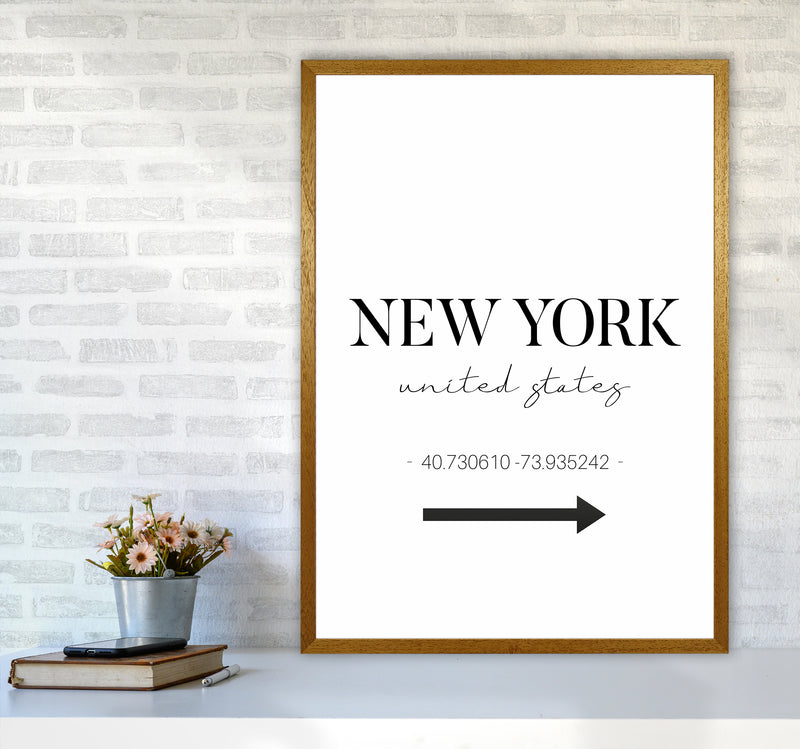 To New York Sign Art Print by Seven Trees Design A1 Print Only
