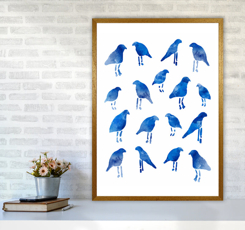 Watercolor Blue Birds Art Print by Seven Trees Design A1 Print Only