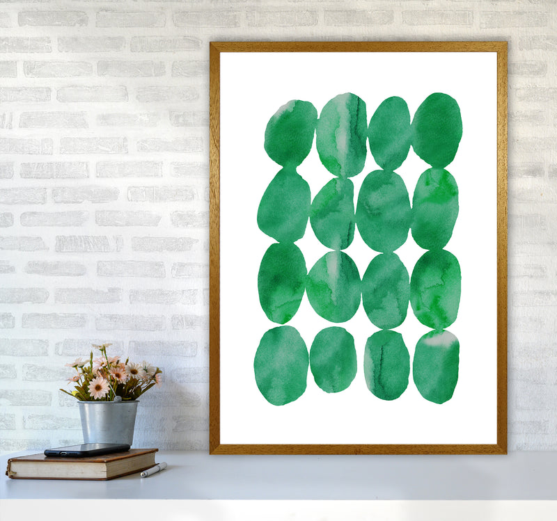 Watercolor Emerald Stones Art Print by Seven Trees Design A1 Print Only
