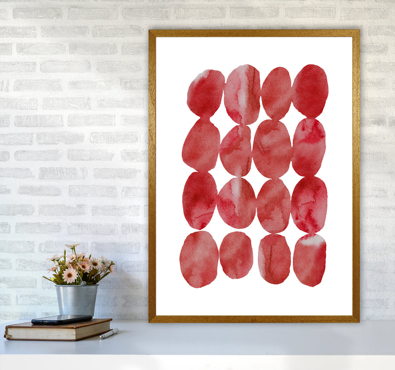 Watercolor Red Stones Art Print by Seven Trees Design A1 Print Only
