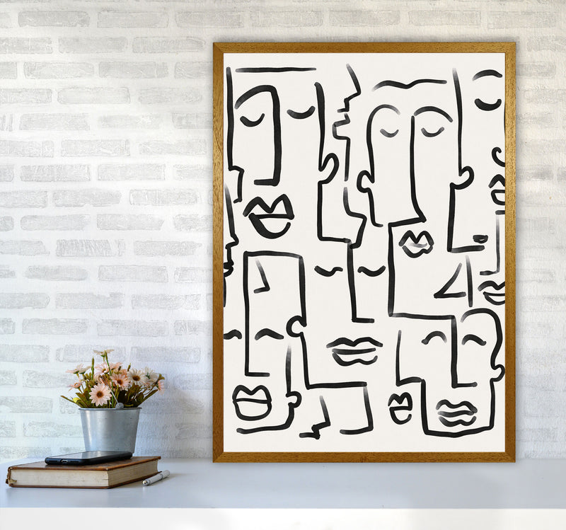 Faces Drawing Art Print by Seven Trees Design A1 Print Only