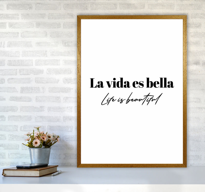 Life is beautiful in Spanish Art Print by Seven Trees Design A1 Print Only