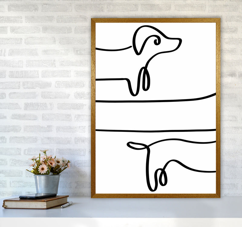 One Line dachshund Art Print by Seven Trees Design A1 Print Only