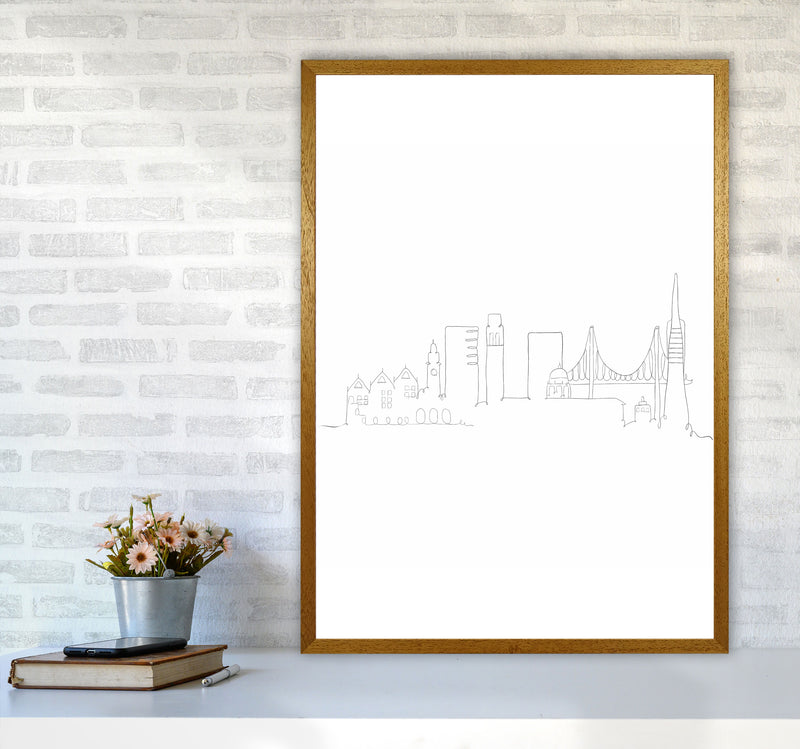 One Line San Francisco Art Print by Seven Trees Design A1 Print Only