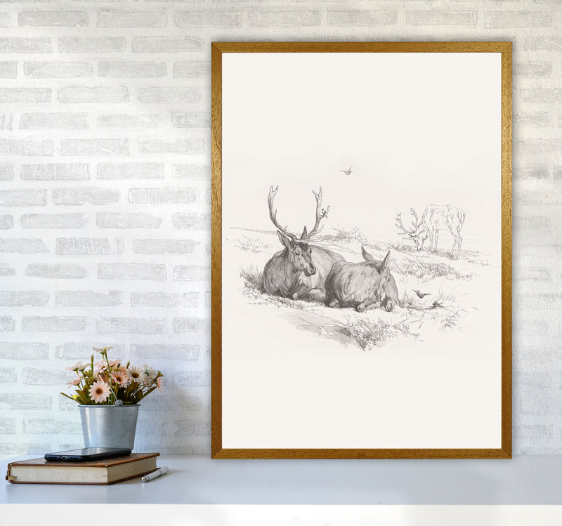 Reindeer Chilling Art Print by Seven Trees Design A1 Print Only