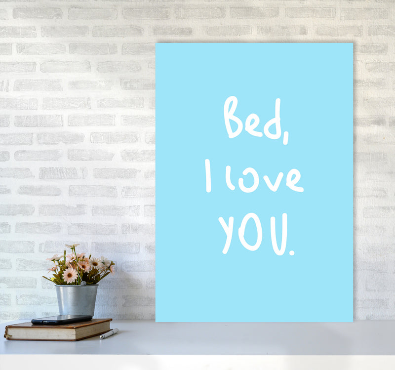 Bed I Love You Quote Art Print by Seven Trees Design A1 Black Frame