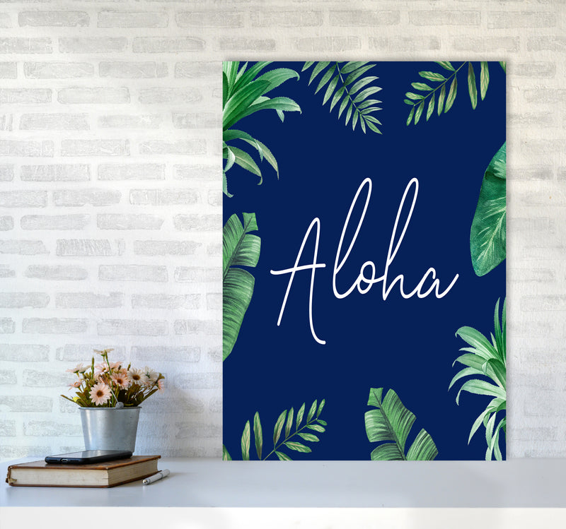Aloha Botanical Art Print by Seven Trees Design A1 Black Frame