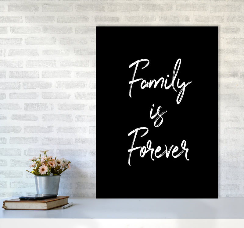 Family is Foreve Quote Art Print by Seven Trees Design A1 Black Frame