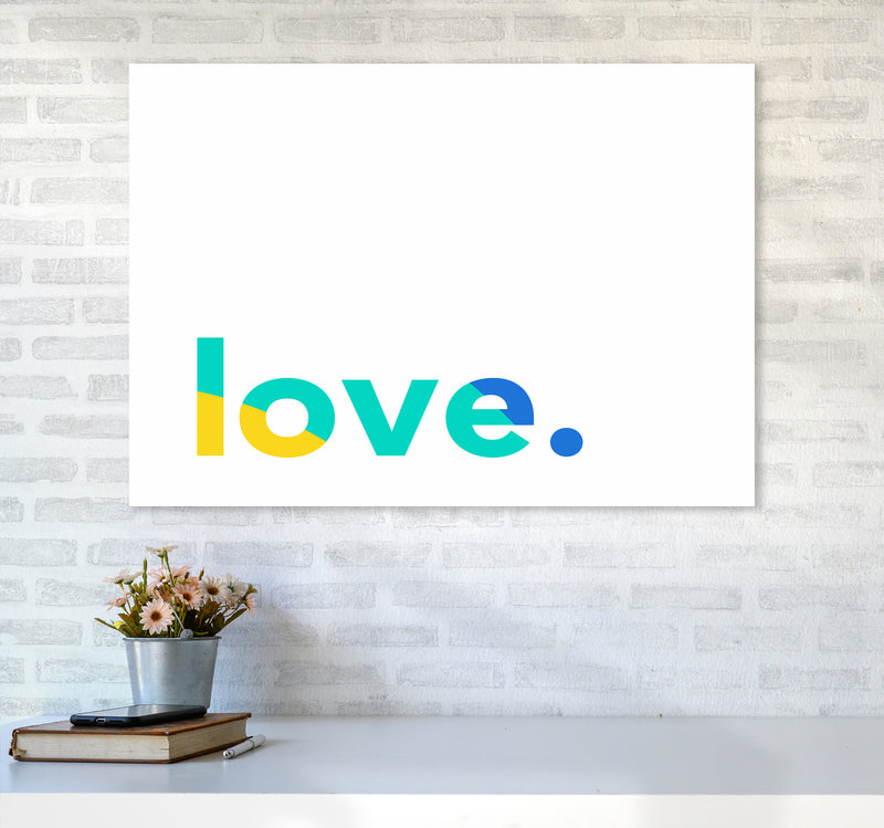 Love In Colors Quote Art Print by Seven Trees Design A1 Black Frame