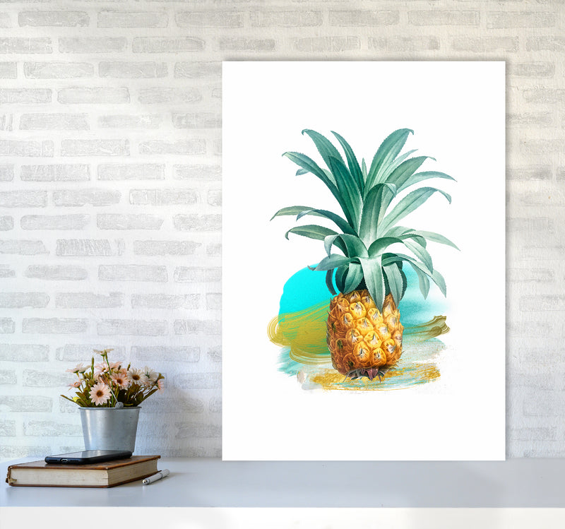 Modern Pineapple Kitchen Art Print by Seven Trees Design A1 Black Frame