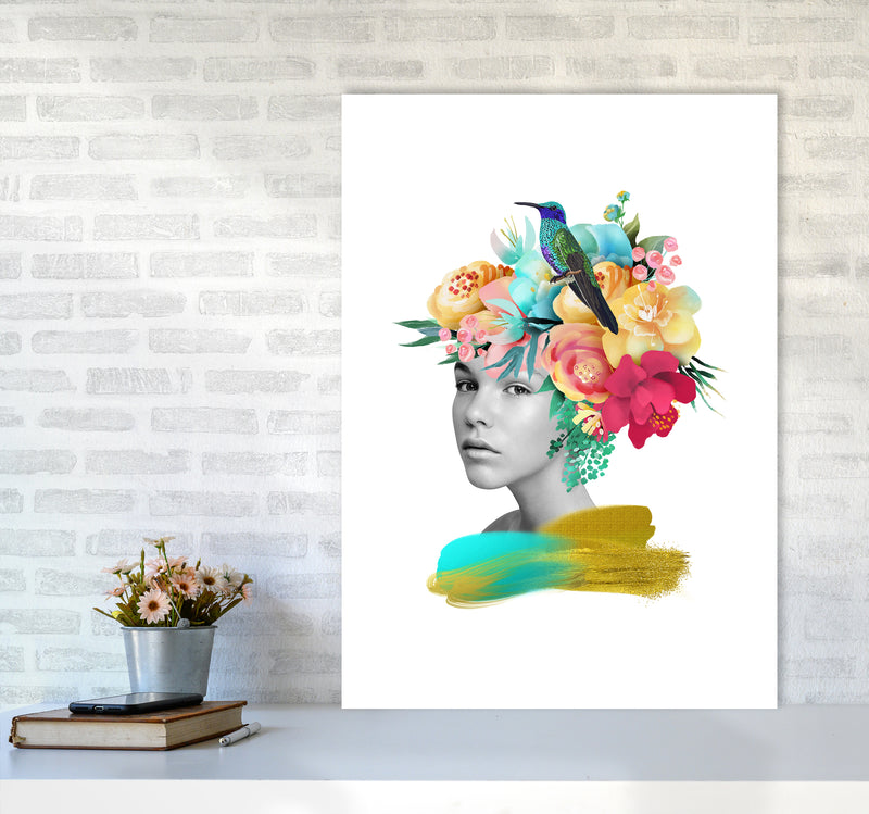 The Girl And The Paradise Art Print by Seven Trees Design A1 Black Frame