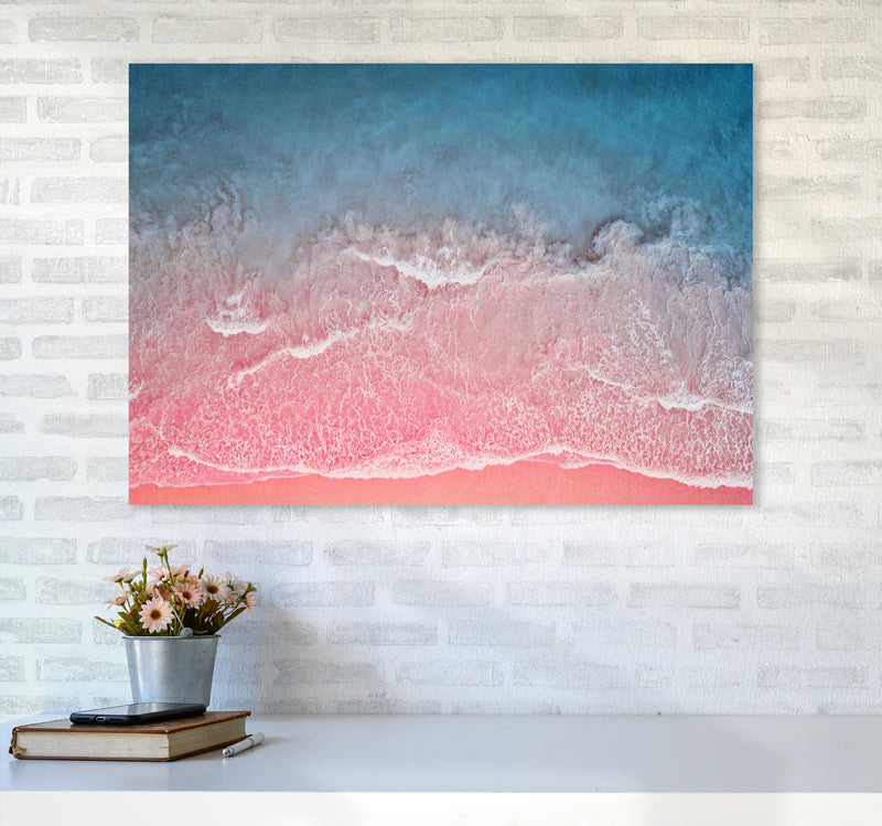 The Pink Ocean Photography Art Print by Seven Trees Design A1 Black Frame