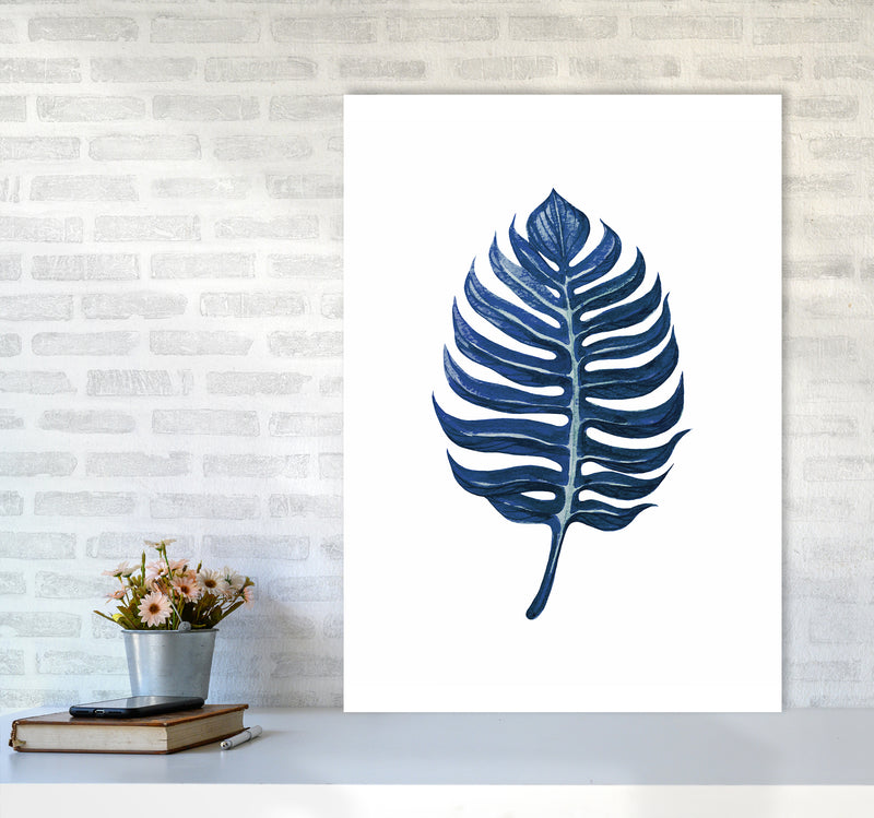 Watercolor Blue Leaf II Art Print by Seven Trees Design A1 Black Frame