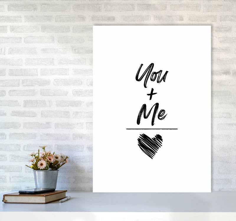 You And Me Quote Art Print by Seven Trees Design A1 Black Frame