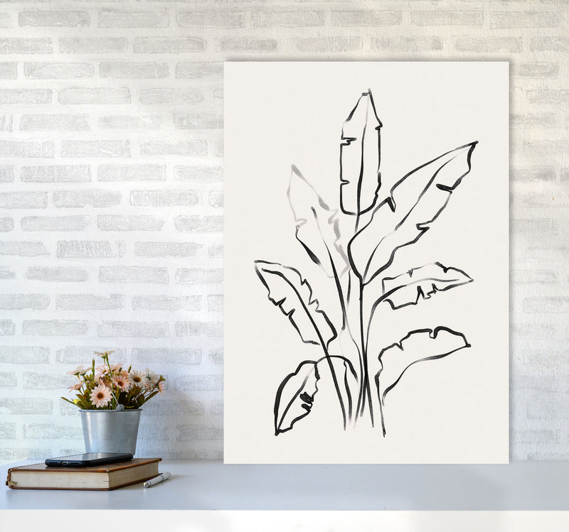 Banana Leafs Drawing Art Print by Seven Trees Design A1 Black Frame