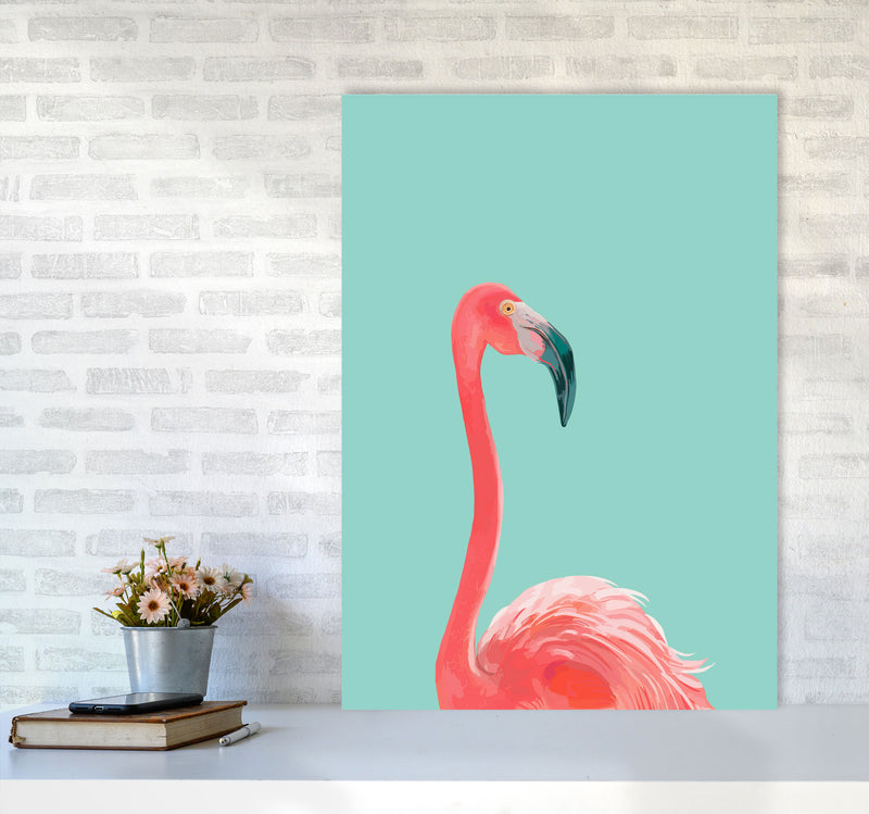 Flamingo In The Sky Art Print by Seven Trees Design A1 Black Frame