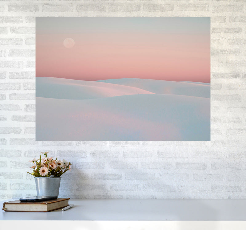 Moon And Dunes Art Print by Seven Trees Design A1 Black Frame
