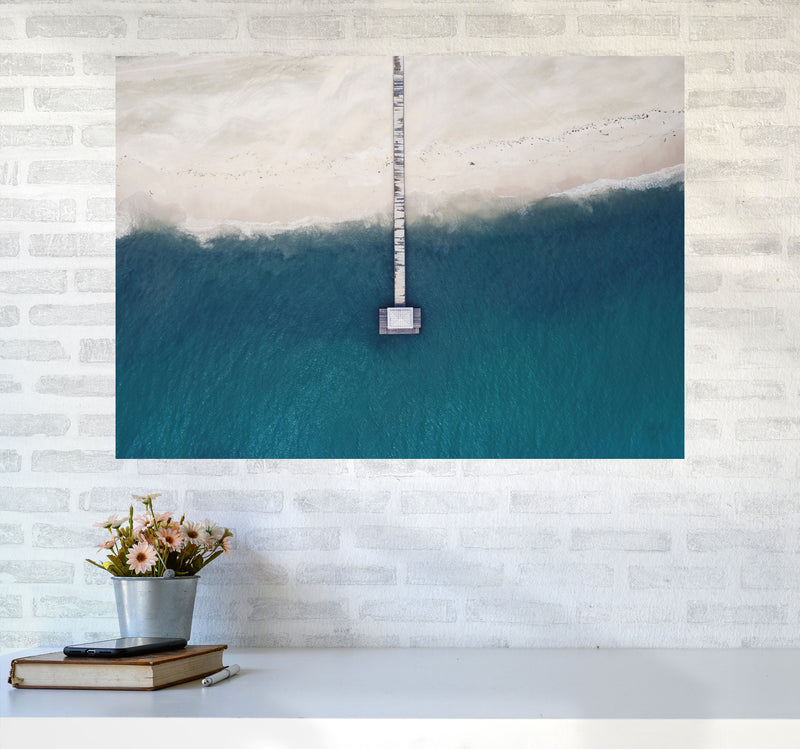 The bay from the sky Art Print by Seven Trees Design A1 Black Frame