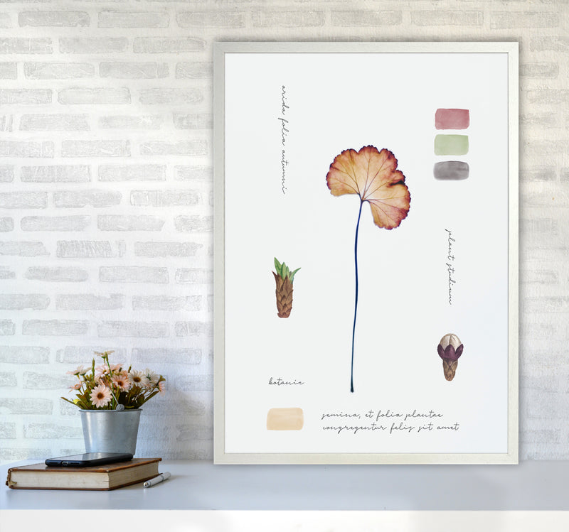 Botanic Notes Art Print by Seven Trees Design A1 Oak Frame