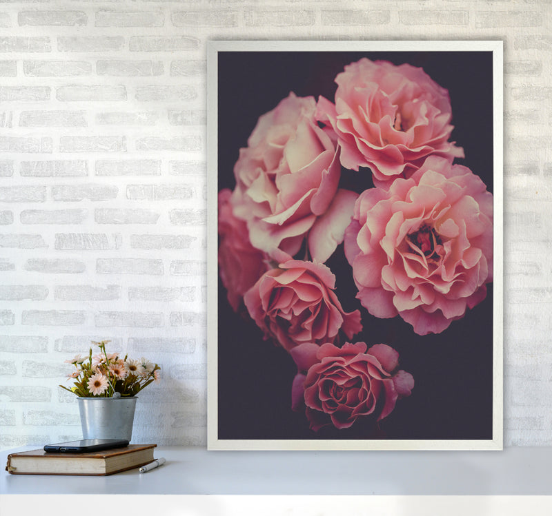 Dreamy Roses Art Print by Seven Trees Design A1 Oak Frame