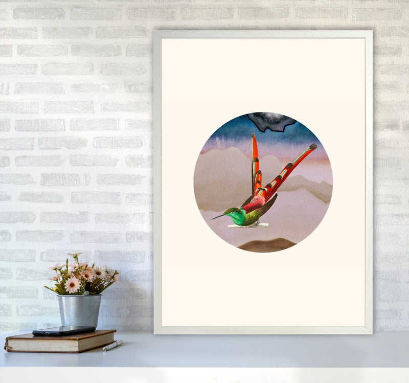 Bird Collage I Art Print by Seven Trees Design A1 Oak Frame