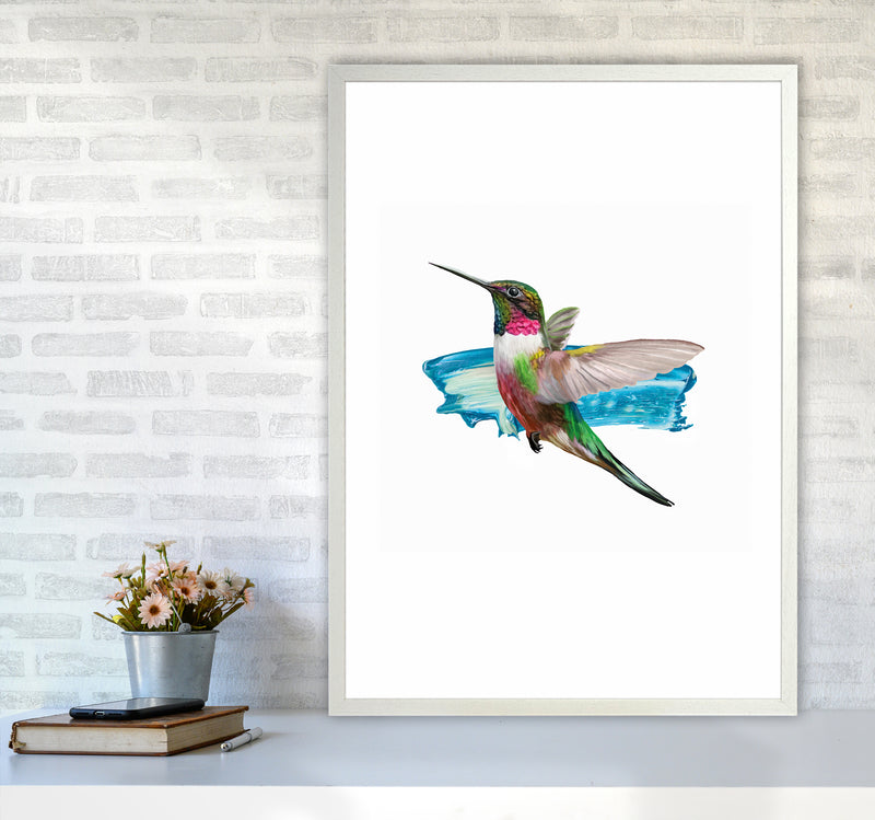 Modern Humingbird II Art Print by Seven Trees Design A1 Oak Frame