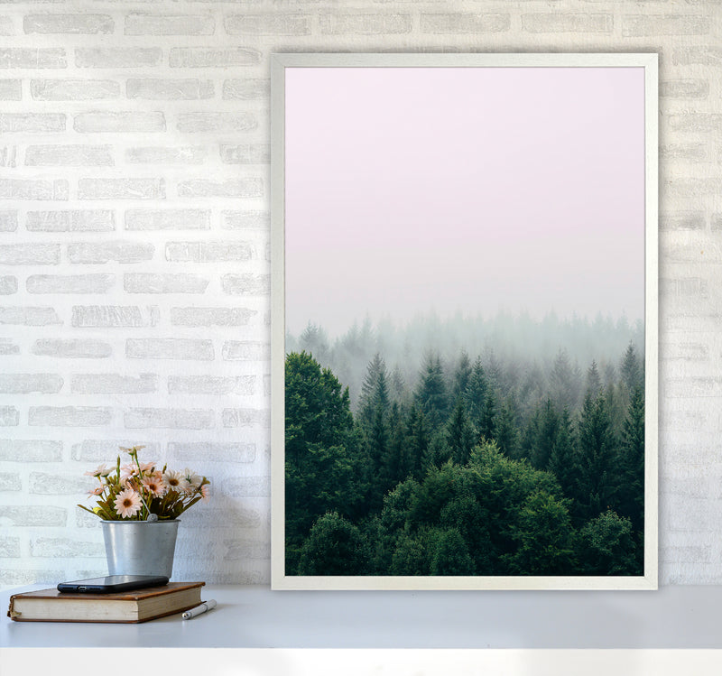 The Fog And The Forest I Photography Art Print by Seven Trees Design A1 Oak Frame