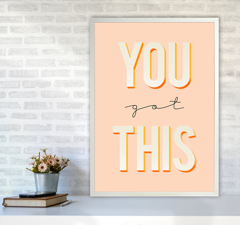 You Got This Quote Art Print by Seven Trees Design A1 Oak Frame