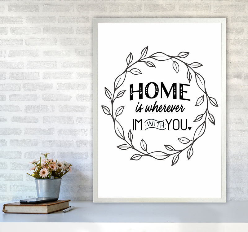 Home With You Art Print by Seven Trees Design A1 Oak Frame