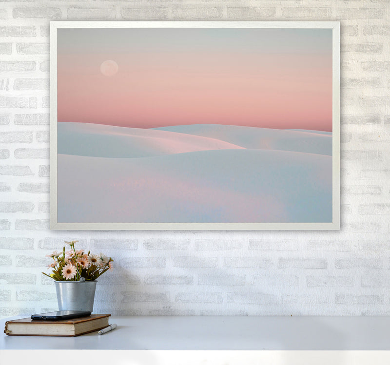 Moon And Dunes Art Print by Seven Trees Design A1 Oak Frame