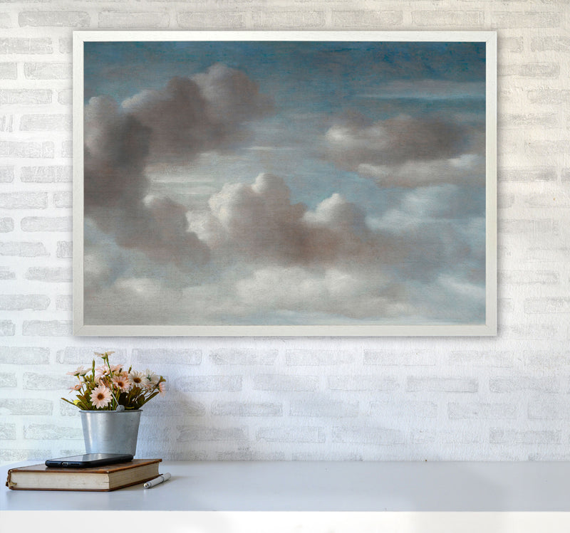 The Clouds Painting Art Print by Seven Trees Design A1 Oak Frame