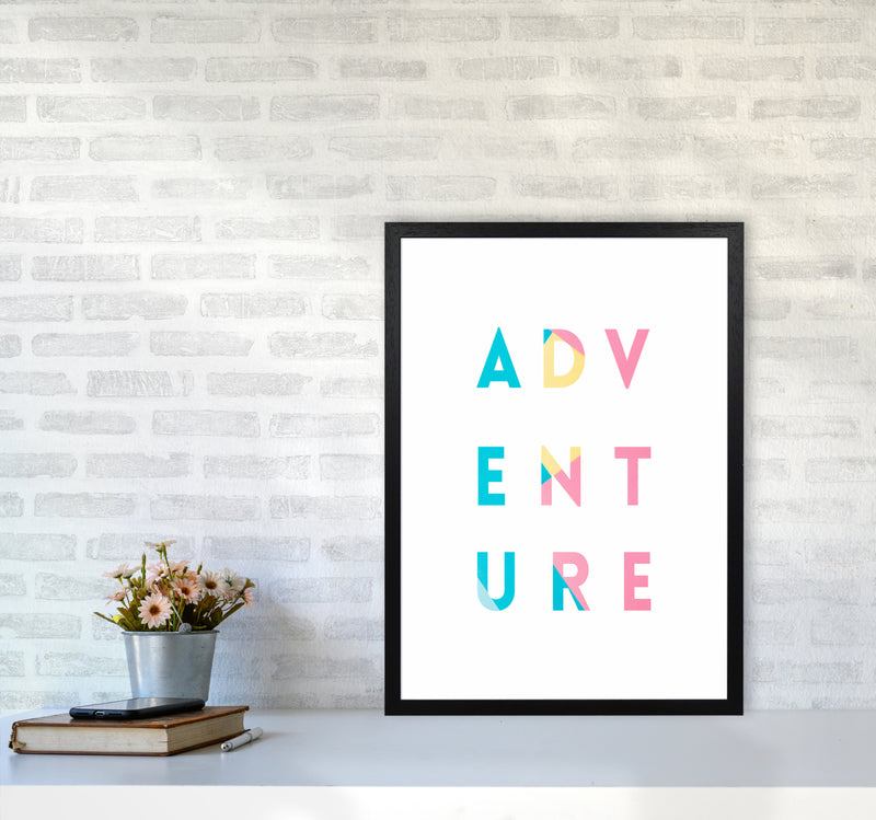 Adventure In Colors Quote Art Print by Seven Trees Design A2 White Frame