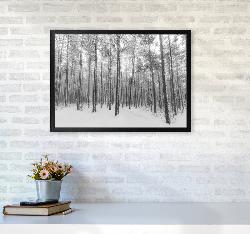Let it snow forest Art Print by Seven Trees Design A2 White Frame