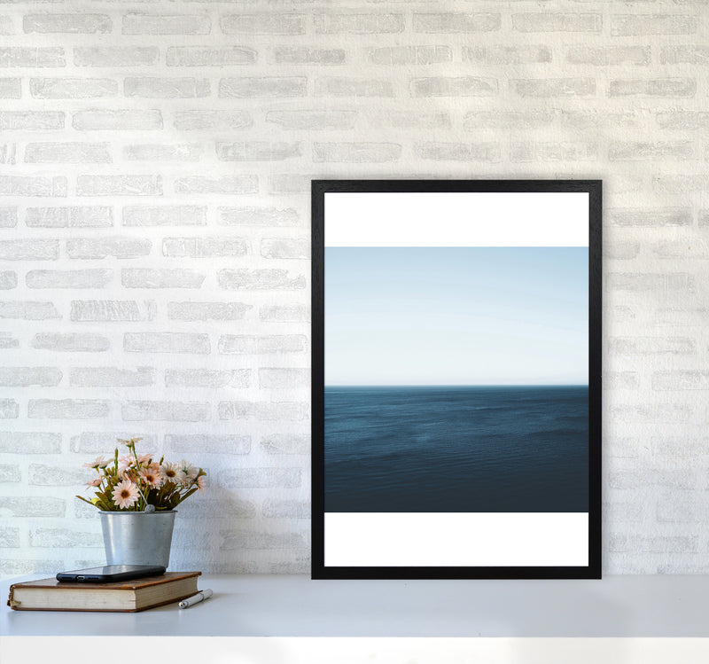 Minimal Ocean Photography Art Print by Seven Trees Design A2 White Frame