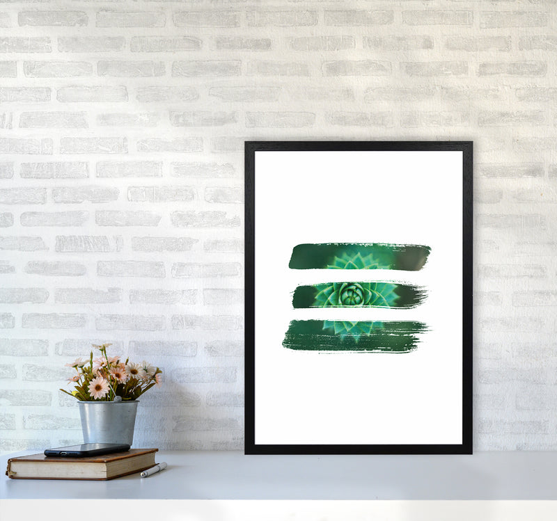Modern Succulent I Art Print by Seven Trees Design A2 White Frame