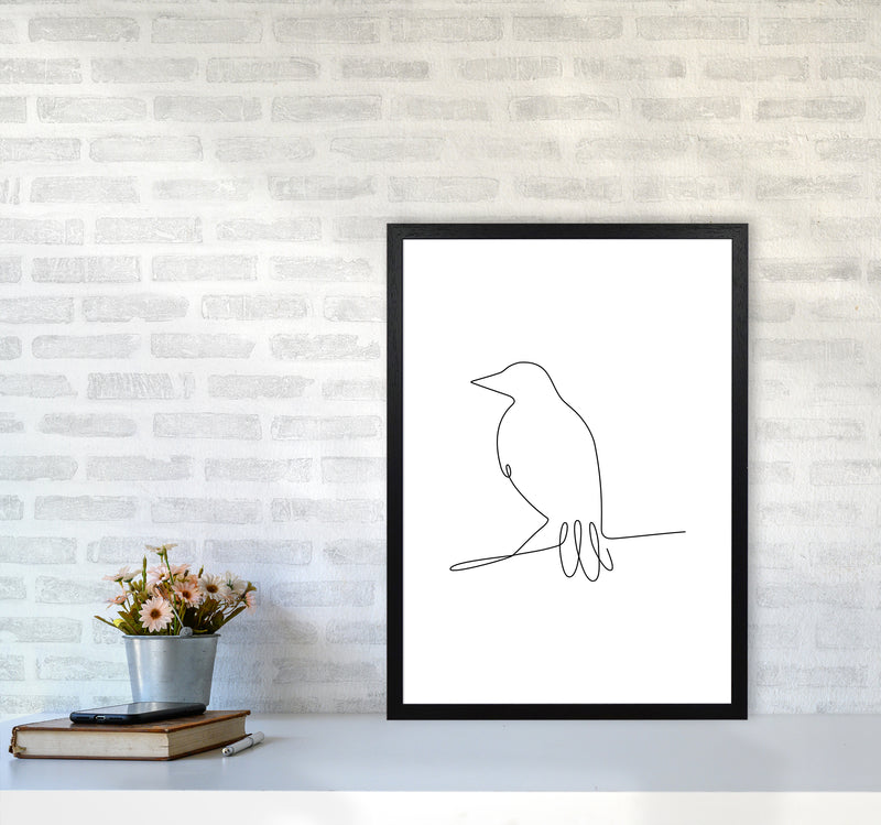 One Line Bird II Art Print by Seven Trees Design A2 White Frame