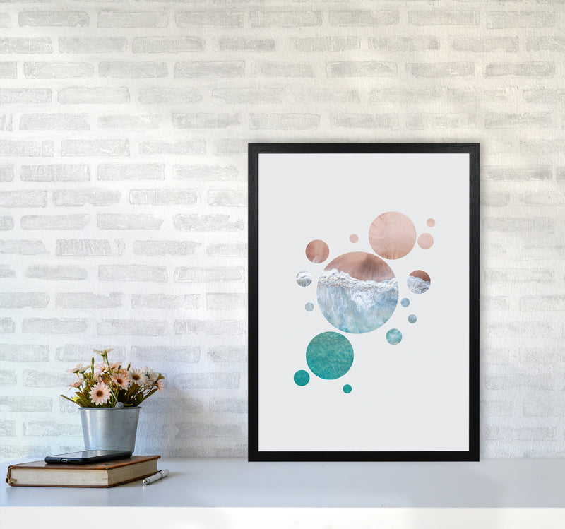 Planet Ocean Art Print by Seven Trees Design A2 White Frame