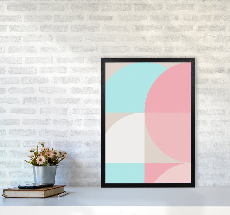 Scandinavian Shapes II Abstract Art Print by Seven Trees Design A2 White Frame