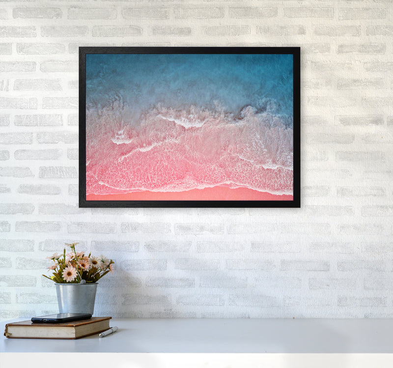 The Pink Ocean Photography Art Print by Seven Trees Design A2 White Frame